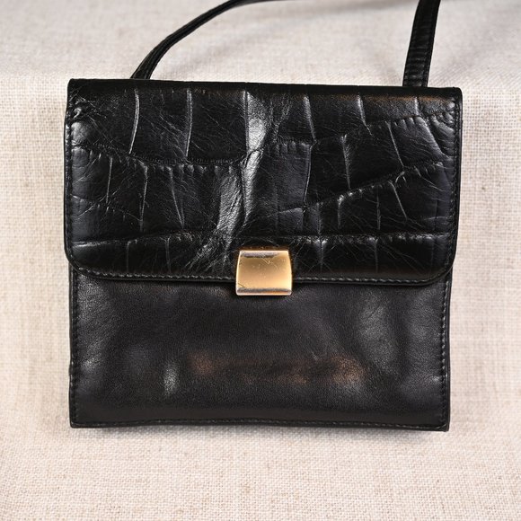 Black Leather Cross Body Bag - Picture 2 of 8